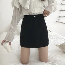 

2021 Denim Short Skirt Summer Women A-line Single Button Skirts High Waist Slim Pocket Causal Sexy Short Mini Skirt With Belt
