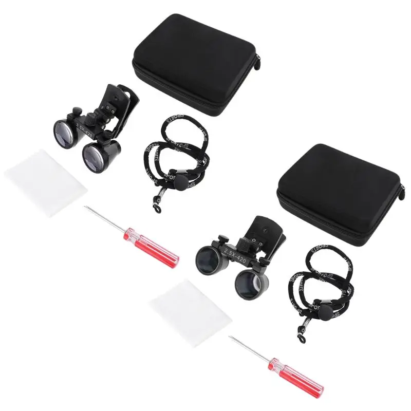 

Dental Loupes 2.5X 3.5X Binocular Medical Magnifier Dentistry Surgical Optical Glass Lens Dentist Clip Loupe