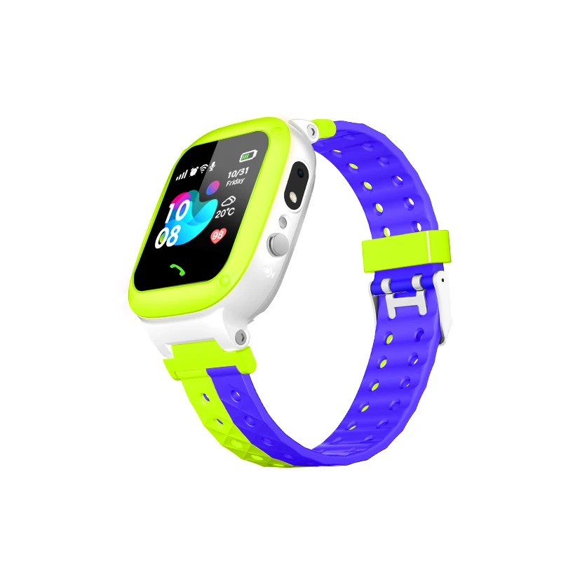 Новые детские наручные часы с двусторонним разговором, умные часы для позиционирования, умные энергосберегающие часы, розовые, синие - Цвет: Green