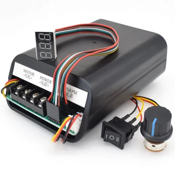 

60A DC10V-55V PWM DC motor governor Electronic stepless speed change switch Positive and negative speed controller