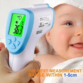 

Digital Non-Contact Thermometer LCD Screen Backlight Baby Adult Infrared Forehead Thermometer Temperature Measurement Device