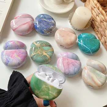 

Marble Pattern Earphone Case Funda For Huawei Freebuds 3 Case Shookproof Wireless Charging Bax Cover for Free Buds 3 Cases Coque