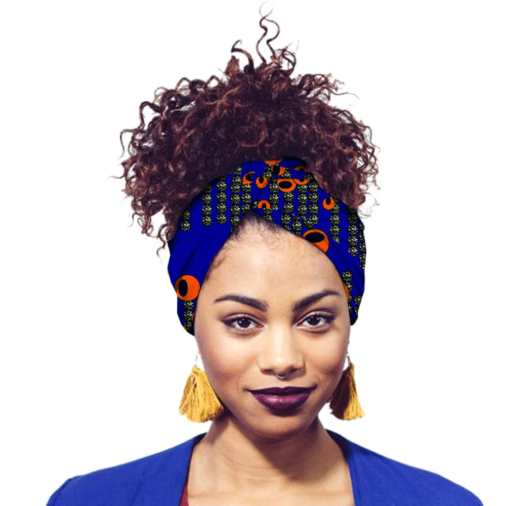 Африканский шарф женский модный принт повязка для волос повязка на голову нигерийская девушка тюрбан головной убор Анкара костюм богатый Базен Дашики одежда