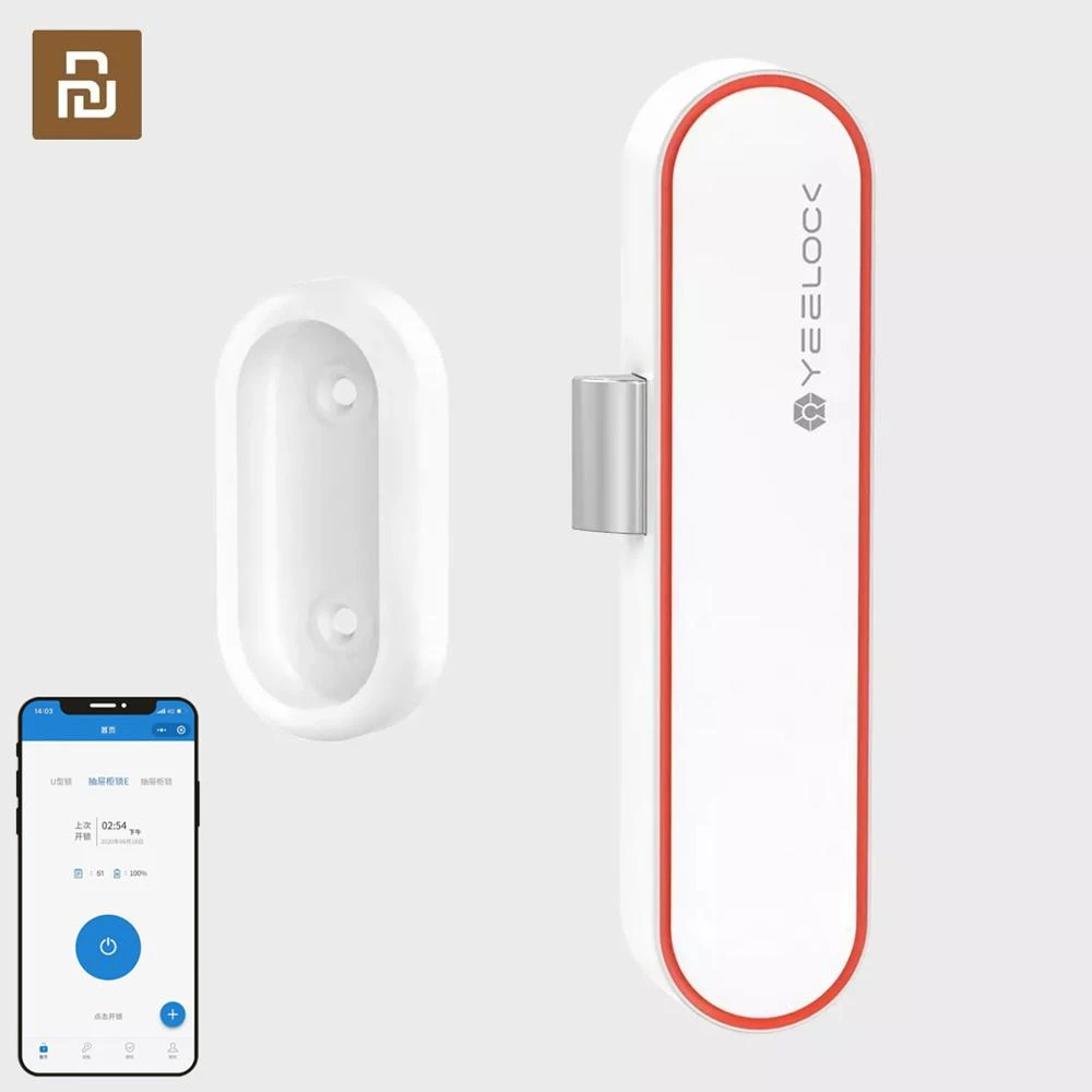 2020 New YEELOCK Smart Drawer Cabinet Lock E Keyless Bluetooth APP Unlock Anti-Theft Child Safety File Security Drawer Switch