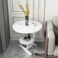 Table basse de luxe en marbre pour salon, balcon, coin de meuble, petite Table ronde, Mini table basse