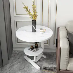 Mesa basse para sala de estar, balcón, luz de mármol de lujo, mesita de noche, sofá, armario esquinero, pequeña mesa redonda, Mini mesa de centro