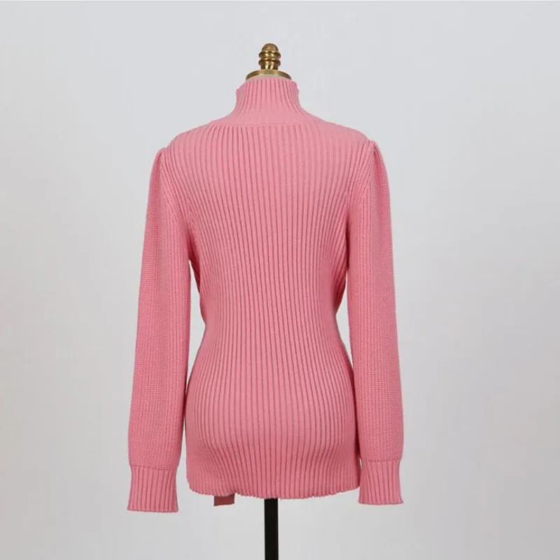 Autumn Winter Women Pullovers And Sweaters Knitted Elasticity Casual Jumper Fashion Turtleneck Warm Female Sweaters GD156