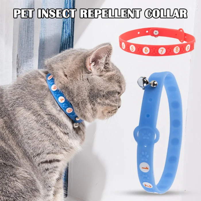 Silicone Dog Collar Insect Flea Repellent Adjustable Size Cats Kitten Collar Pet Supplies E2S