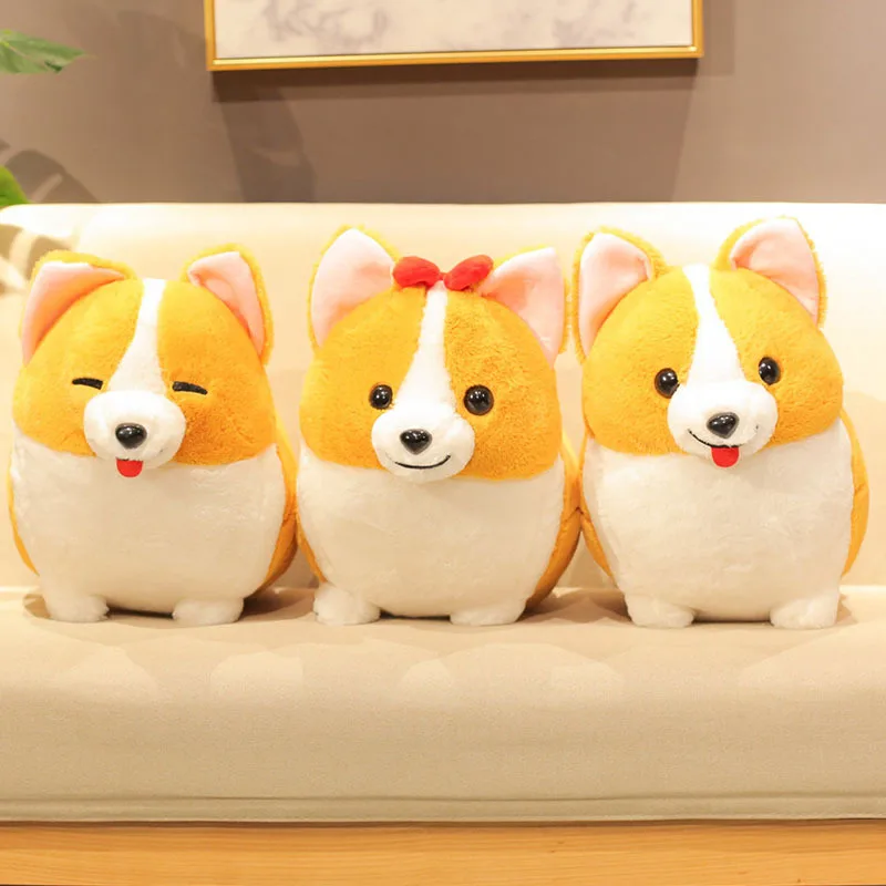 Мультяшная плюшевая игрушка, новинка, Kawaii, плюшевая собака корги, мягкие животные, Мягкая Плюшевая Кукла корги, игрушки для дивана, подушка, подарок на день рождения, День святого Валентина