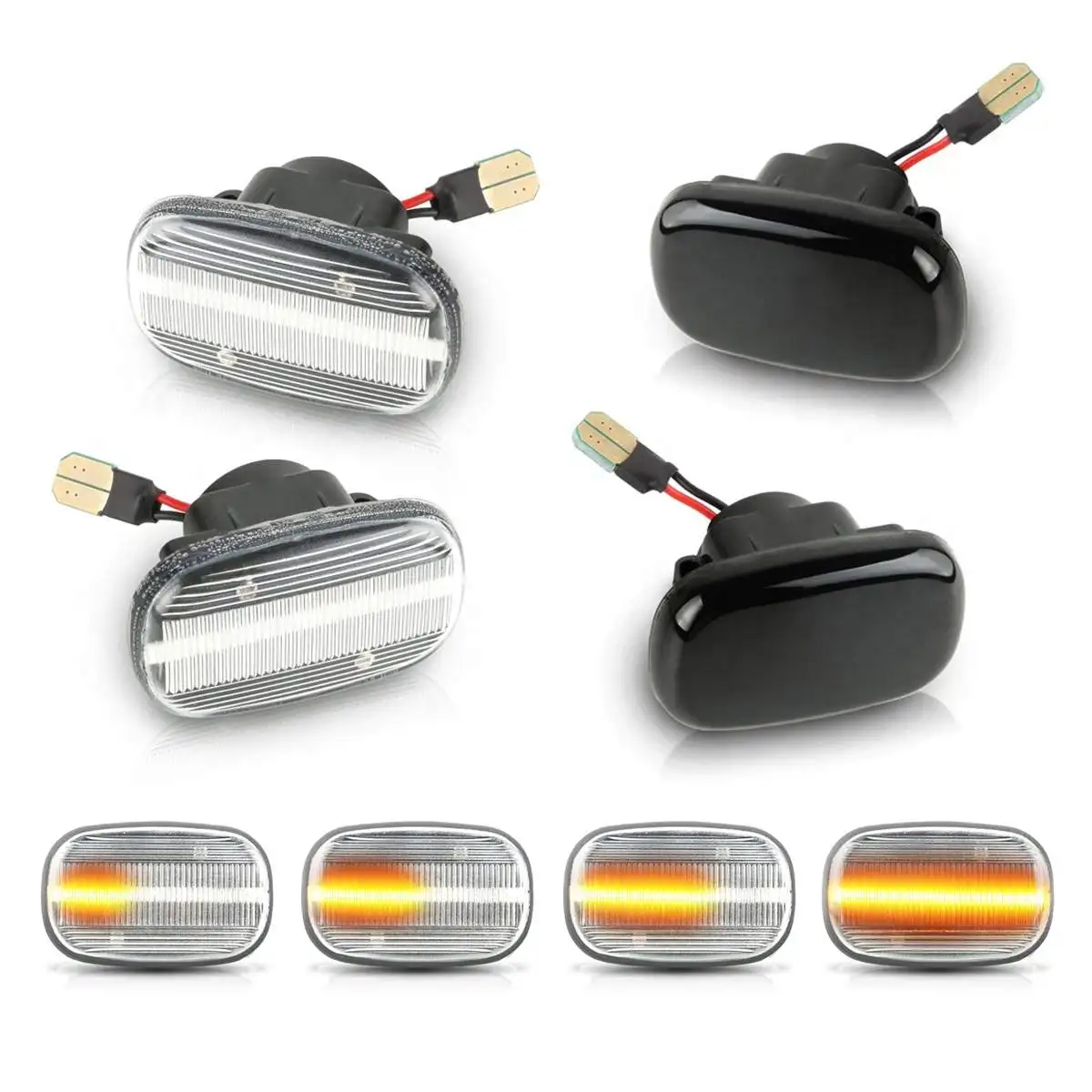 2PCS Flowing Turn Signal Light Dynamic Led Side Marker Panel Lamp for
