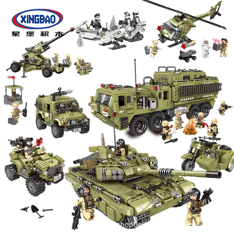 

XINGBAO Xb06014 Scorpio Heavy Duty Truck Military across the Battlefield Small Particles Building Blocks High Difficulty Militar