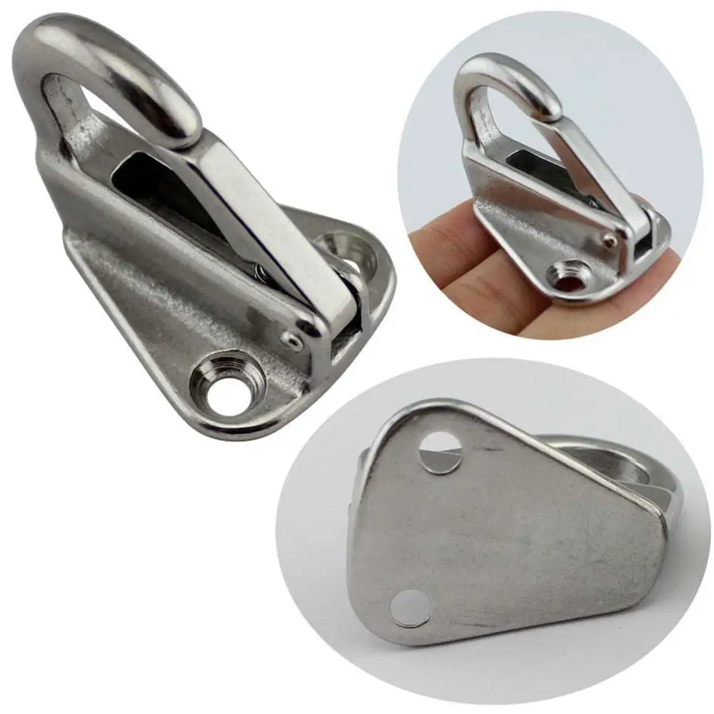 1pcs Marine 316 Steel Mini Boat Fender Hook Marine Carabiner Eye Hooks Silver Fender Sailing Pad