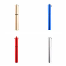 Многоразовые телескопическая Нержавеющая сталь Соломинки Металл питьевой соломы с цепочкой для ключей для хранения чехол и щеточка для чистки