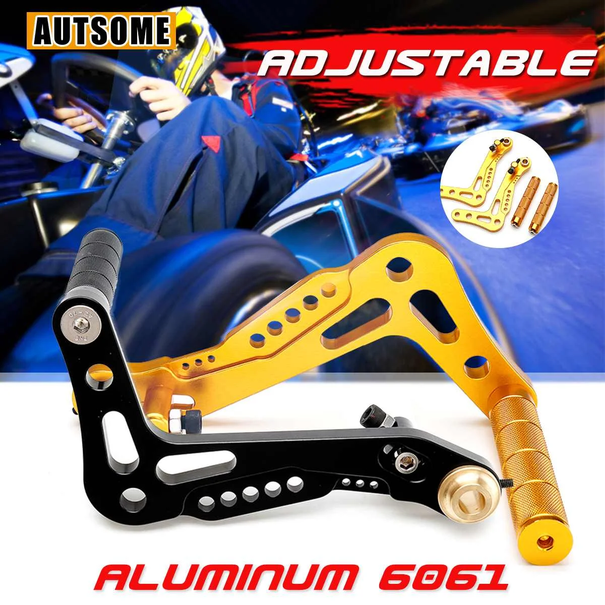 Universal 2pcs 5 Color Universal Go Kart Racing Pedals Billet Aluminum