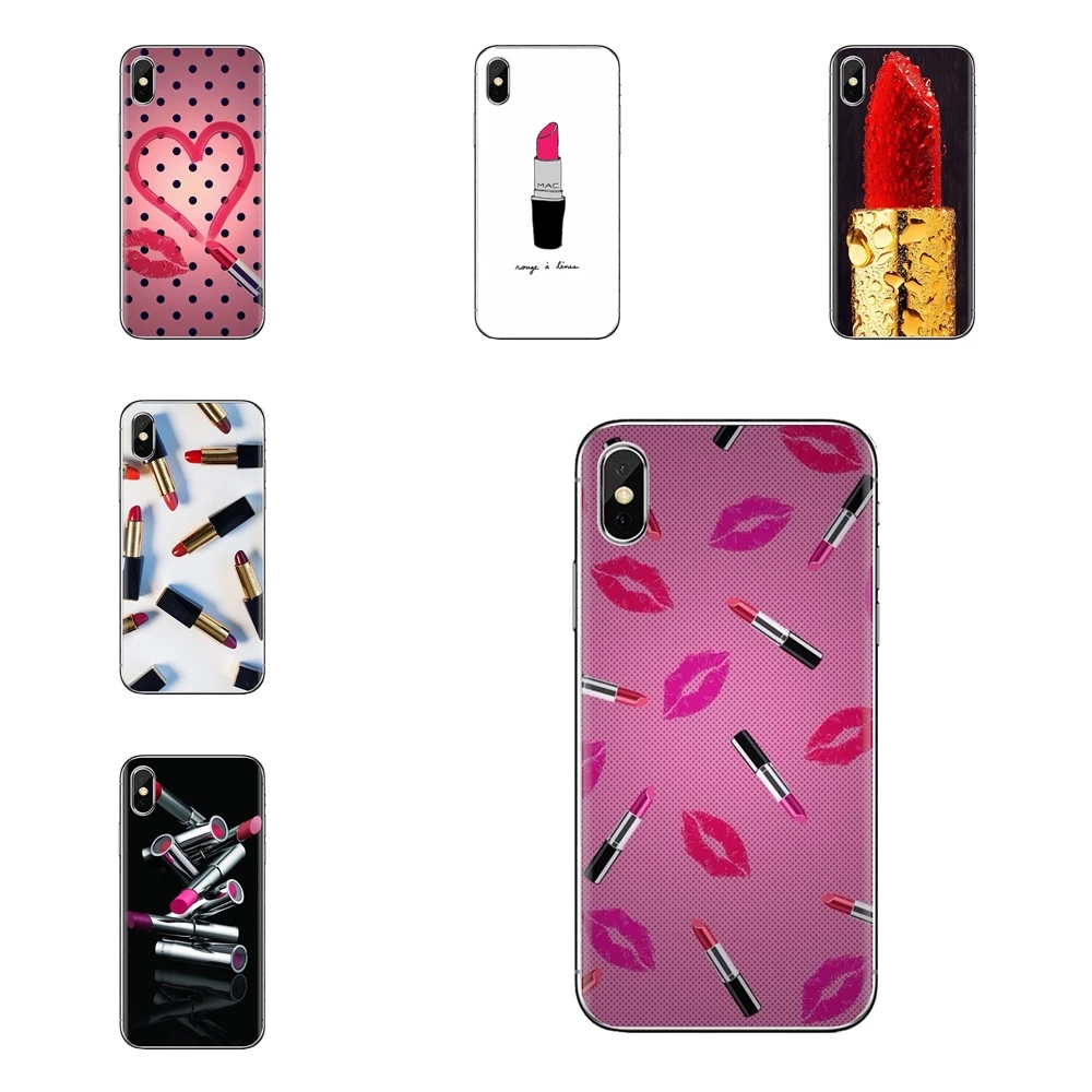 Красота макияж помада для любимых арт мягкий чехол iPhone XS Max XR X 4 4S 5 5S 5C SE 6 6S 7 8 плюс