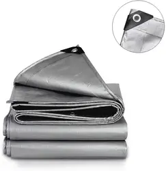 Heavy Duty Waterproof Tarp Sheet Cover with Eyelets-UV Block Waterproof Rain Cover for Garden Trampoline Wood Car Camping