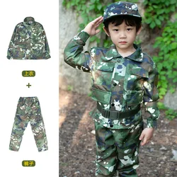 Military Uniform For Children Outdoor Kids Teenagers Tactical Camouflage Set Ghillie Suit Army Soldier Airsoft Combat Shirt Pant