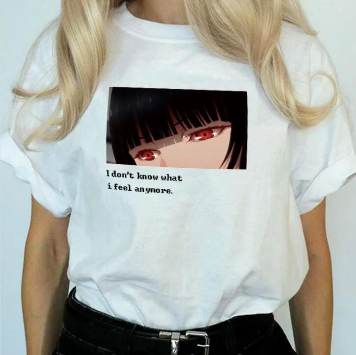 Kuakuayu HJN I Don't Know What I Feel больше, топ с буквенным принтом, футболки tumblr, винтажная модная Эстетическая графическая футболка в стиле Харадзюку