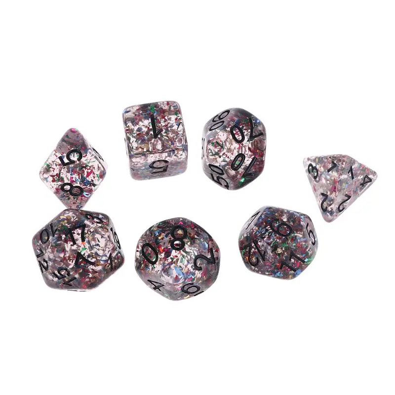 7pcs/set Polyhedral Irregular Multi Sides Numbers Dice Role Playing Board Game Dropshipping | Спорт и развлечения
