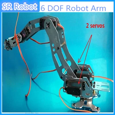 Metallo 6 Dof Robot Arm Robotic Abb Modello Industriale Manipolatore Meccanico A Sei Assi Fai Da Te Smart Toy Rotatary Base Progetto Didattico