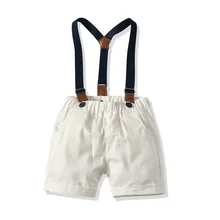 Алиэкспресс Европа и Америка; детская одежда; Летние повседневные шорты; хлопковые брюки на подтяжках для малышей