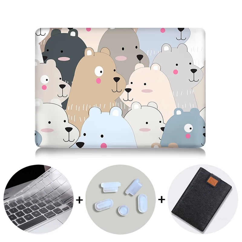 Чехол MTT для Macbook Air Pro retina 11, 12, 13, 15 дюймов, сенсорная панель, милый чехол с мультяшными животными для macbook Air 13,3, чехол для ноутбука - Цвет: MB13