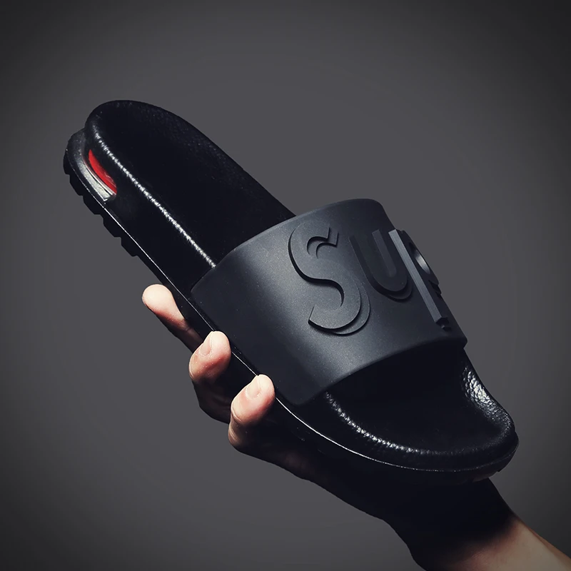 

Men Slider Slippers Fashion Casual Shoes Non-slip Slides Bathroom Summer Sandals Soft Sole Flip Flops Men beach shoes