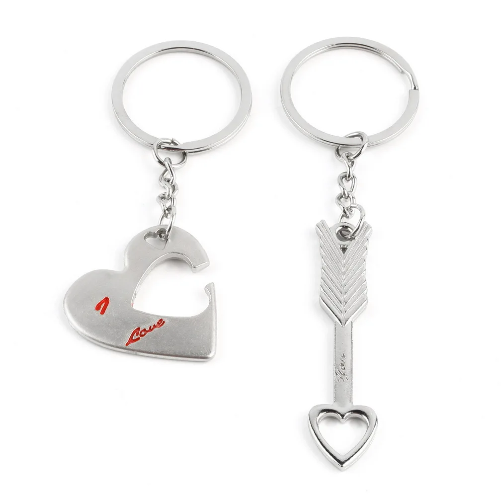 

New Sale Romantic Heart Arrow Wedding Couple Keychain Love Heart Key Chain Keyfob Wedding Accessories