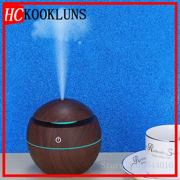

USB Wood Grain Essential Oil Diffuser 130ml Ultrasonic Humidifier Household Aroma Diffuser Aromatherapy Mist Maker with LED