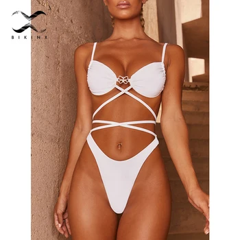 

Sexy string bikinis 2020 mujer High cut swimsuit women Solid micro bikini Hollow out swimwear Backless bathing suit Beach wear