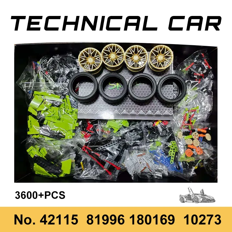 Stock New 1:8 Technical Car Lambor Sian 42115 81996 180169 10273 Building Bricks Toys Blocks Boy Super Voiture Childrens Gifts