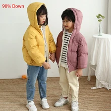 Детские куртки-пуховики для мальчиков и девочек; Детское пальто на весну-осень; детская парка с капюшоном и хлопковой подкладкой для девочек; Детское пальто