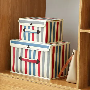 

Home Storage Box Foldable Clothes Storage Bag Washable Underwear Fabric Clothing Storage Box Large Capacity Clothes Storage Box