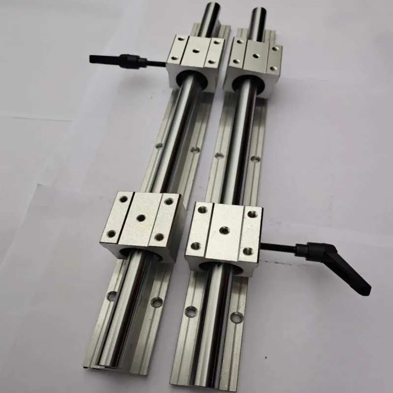 

2pcs SBR16 16mm linear rail any length support round guide rail + 4pcs SBR16UU slide block for cnc