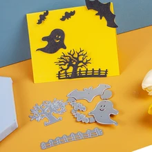2020 fantasma dia das bruxas dia Cerca De Árvore de metal corte morre Morre Estêncil para DIY Tomada De Cartão de Scrapbooking Decoração de Papel Embossing morre morre