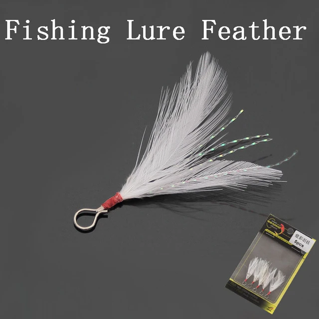 5pcs/lot Fishing Lure Feather For Treble hooks Fishing Hook With