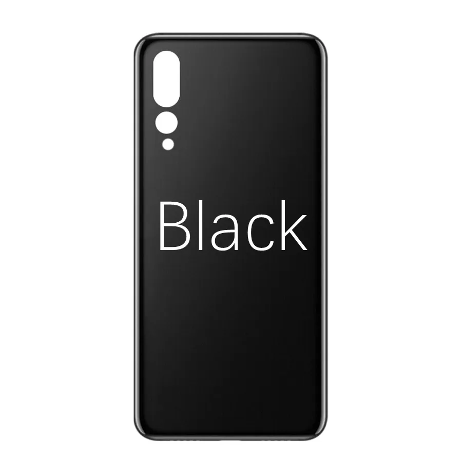Крышка батареи для huawei P20 Pro CLT-L29 задняя панель Задняя Дверь Корпус чехол для huawei P20 Pro Задняя стеклянная крышка P20 Plus Замена - Цвет: Black No Lens
