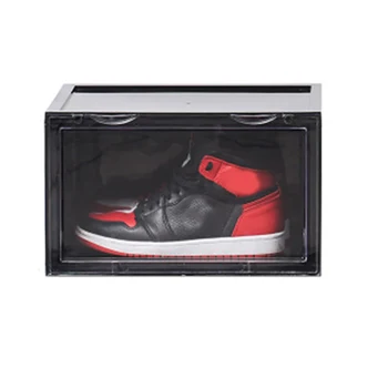 

Sneaker Shoe Box Acrylic Sneaker Display Box Shoes Storage Case Organizers Stackable Foldable 66CY