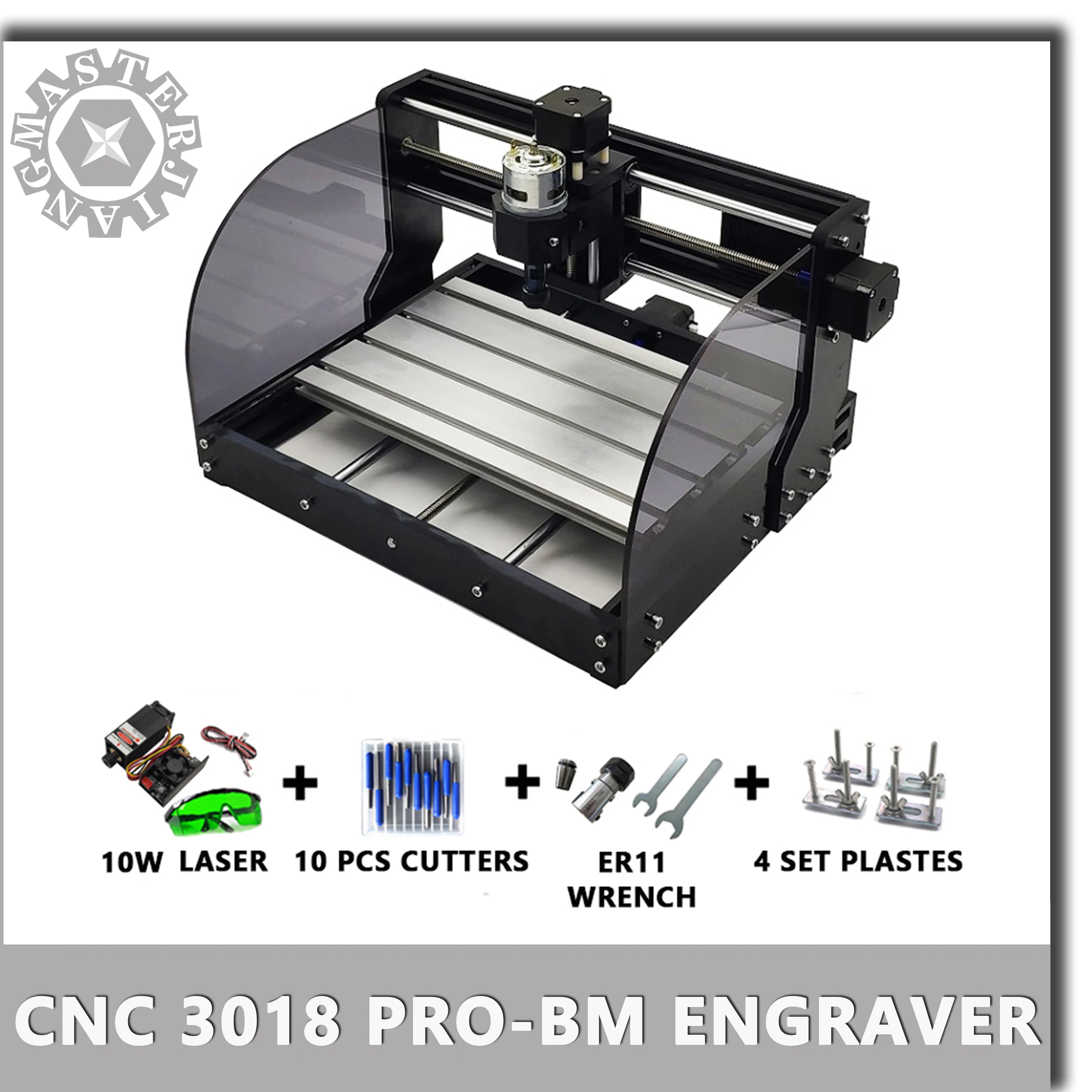 

CNC 3018 PRO BM Laser Engraver Wood CNC Router Machine GRBL ER11 DIY Engraving Machine for Wood PCB PVC Mini CNC3018 Engraver
