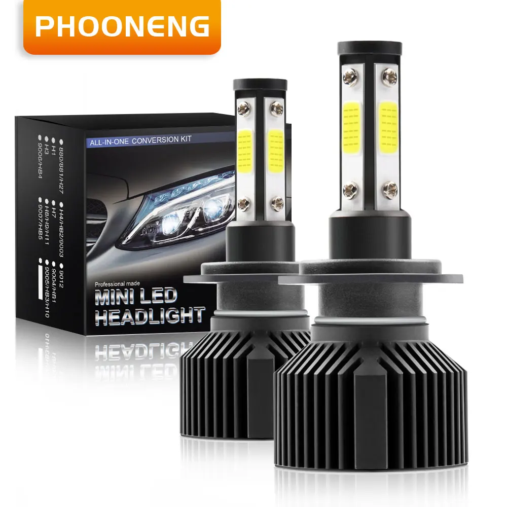 PHOONENG Super Bright Car Headlights H7 LED H4 led H8/H9/H11 HB3/9005