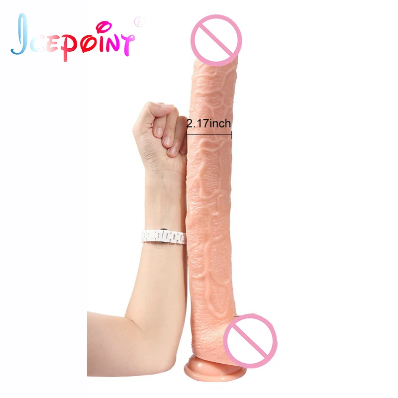 43*5.5 Long Dildo Realistic Blood Vessel Imitation Penis Imitator For Woman Cuction Cup Masturbation Wear Adult Toys Rubber Dick