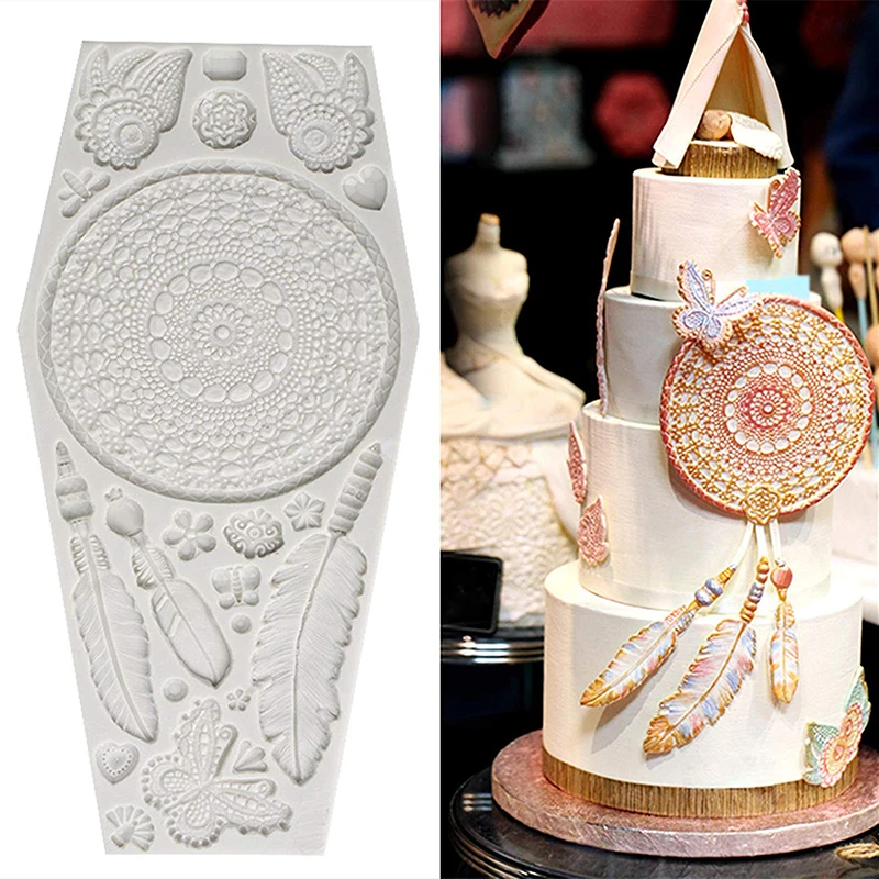 DIY помадка ремесло шоколадный торт плесень перья текстура силиконовые формы силиконовые кондитерские формы украшения торта инструменты