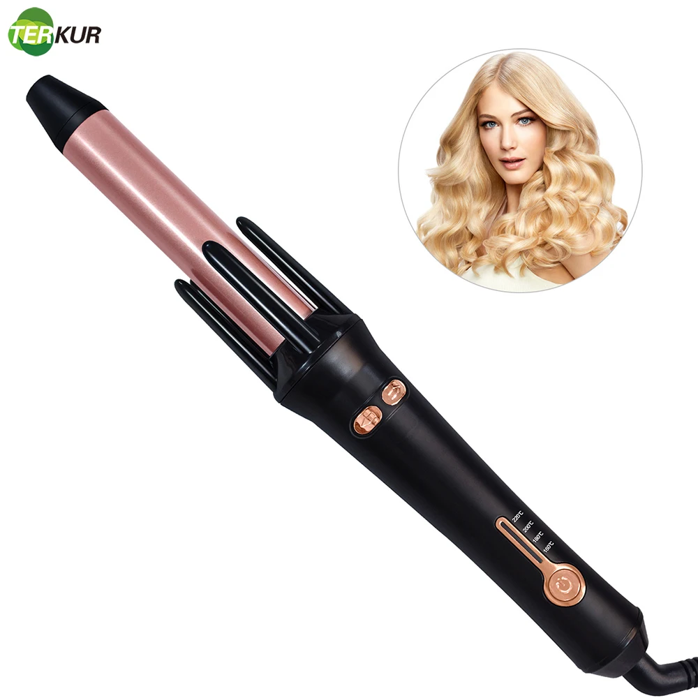 Professional Digital Automatic Curler New Curling Iron with ICD Display Swiveling Head Hair  Tourmaline Ceramic Machine