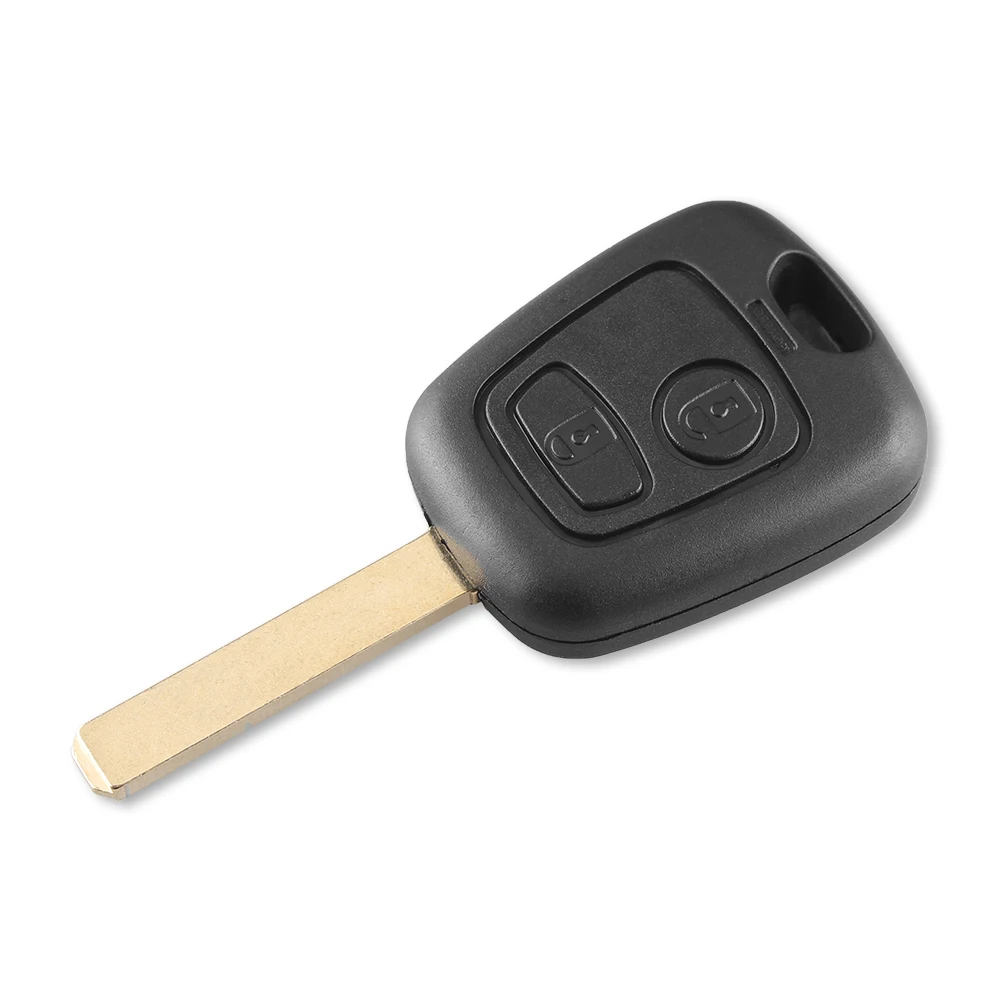 KEYYOU 2 кнопки дистанционного ключа автомобиля Fob 433 МГц ID46 Chip-PCF7941 для peugeot 206 307 2005-2010 с VA2 лезвие для клюючей от автомобиля