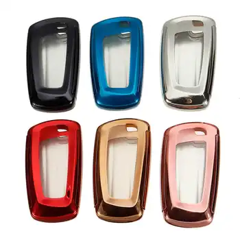 

2 IN 1 TPU Car Key Case Cover with Button Film For BMW M5 M6 1 3 4 5 6 Series X3 F10 F18 F20 E81 G30 Protective Key Shell
