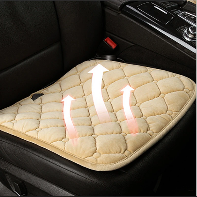 

Heating Car Seat Cushion Cover 12V Super Fleece Carbon Fiber Material Winter Warmer Control Temperature Comfortable Cushion
