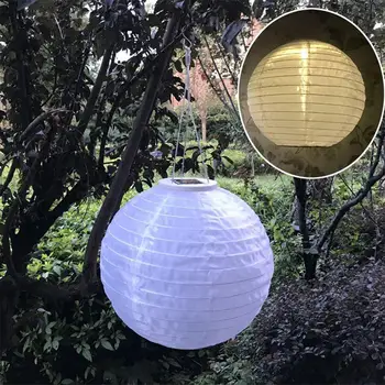 

30cm LED Solar Chinese Lanterns Waterproof Lampion Hanging Ball Light Birthday Wedding DIY Craft Decor Gift Party Supplies