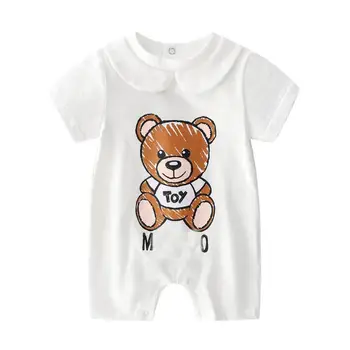 

Baby Clothing 100% Cotton Rompers Baby Short Sleeve Summer Cartoon Bear Toddler Cute Cat Jumpsuit Clothes Newborn Body Suit