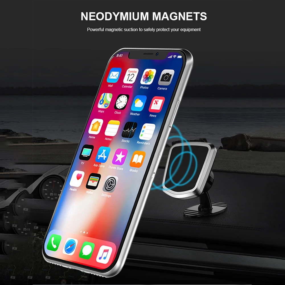 Магнитный автомобильный держатель для телефона iPhone 11 Pro XS MAX XR 360 градусов консоль gps Автомобильный держатель Подставка для samsung Note 10 huawei mate 30