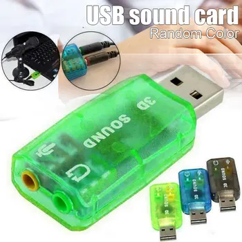 

5.1 Channel USB External Audio Sound Card Mic Record Speaker Headphone AdapterComputer Accessory KQS8